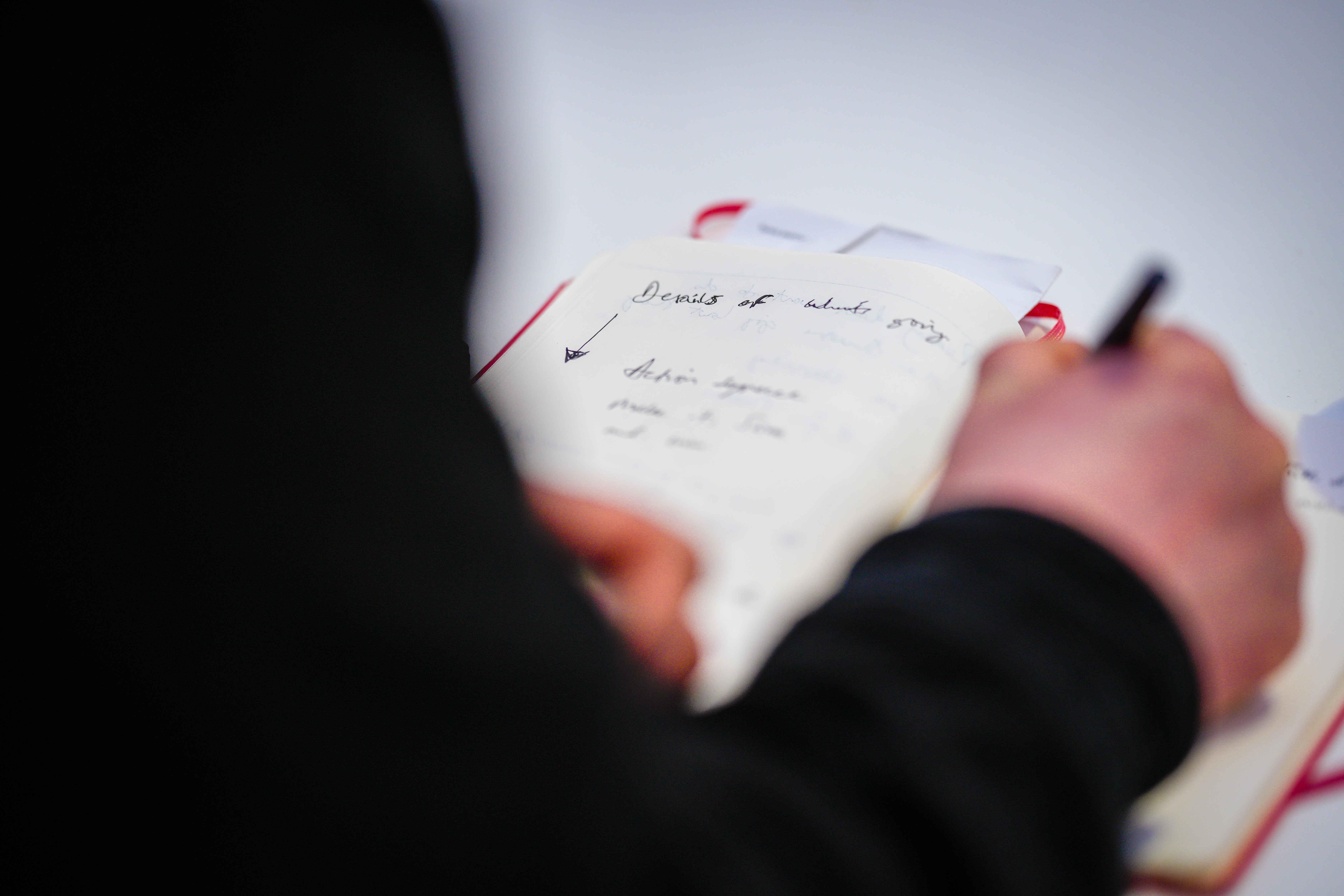 Writing in a journal